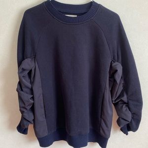 Japanese mixed media crew neck
